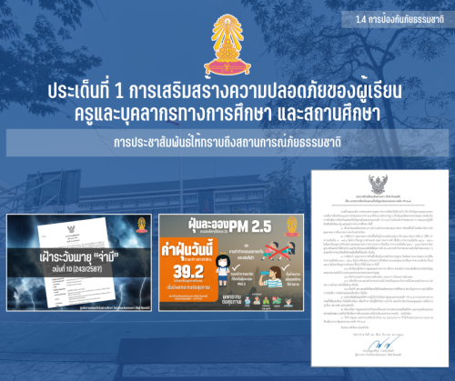 1.4 2 การประชาสัมพันธ์ให้ทราบถึงสถานการณ์ภัยธรรมชาติ